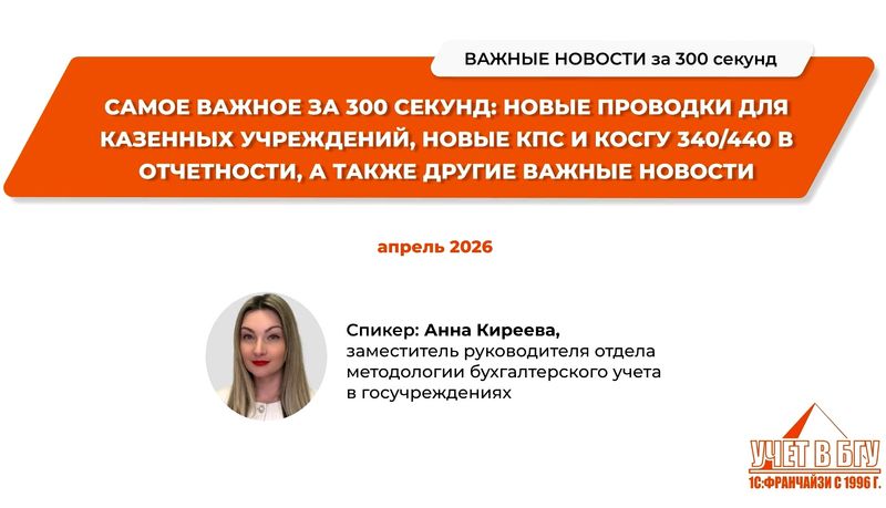 Учет в БГУ: Изменения в бухгалтерском законодательстве за апрель 2026 года